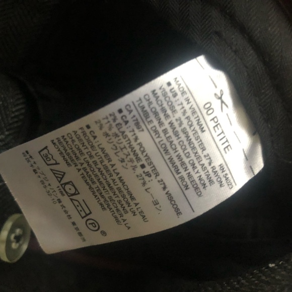 BANANA REPUBLIC women's 'Logan' grey texture straight leg dress pants size 00P - Picture 6 of 6